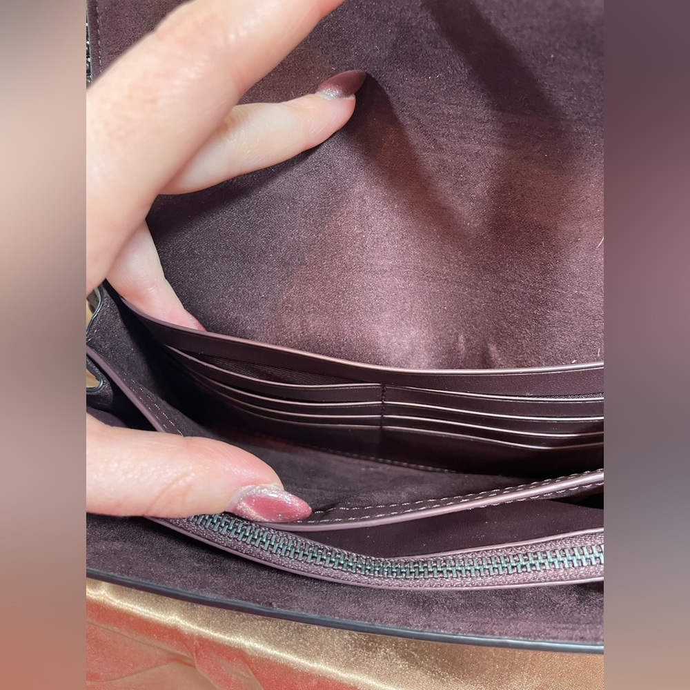 NWT COACH Tabby Clutch with bead chain - Picture 9 of 12